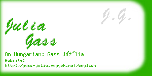 julia gass business card